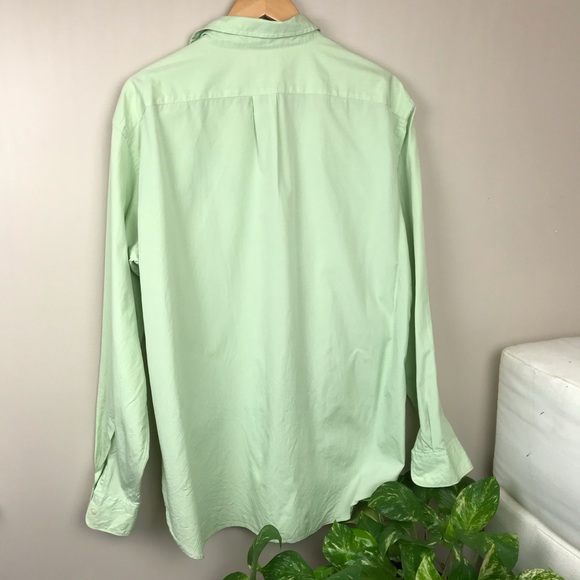 Men’s J Crew Green Button Down Shirt Large - Picture 3 of 4